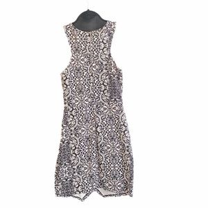 F21 high neck damask dress